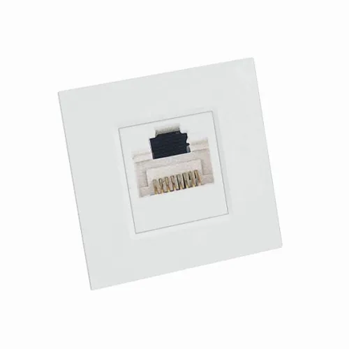 Розетка компьютерная 1-м W45 RJ45 кат.5E для кабель-канала механизм бел. SE RIN-144K5E-B фото 4