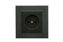 Розетка 1-м Karea LINE STAR без заземл. чер. Makel 86054022