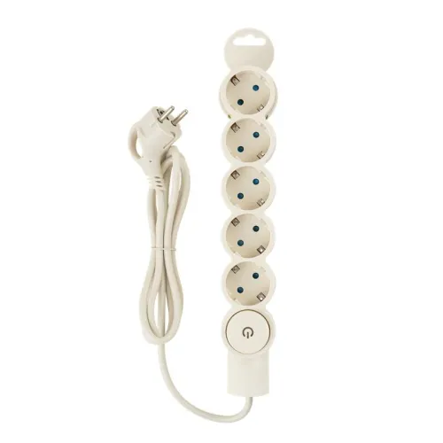 Фильтр сетевой 5х1.5м с/з с выкл 2кВт 10А/2 сл. кость Duwi 32570 3 фото 2