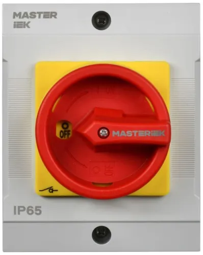 Переключатель кулачковый 16А (сх. 10) в боксе закрытая рукоятка авар. IEK MI-CS22-016-010 фото 2