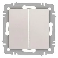 Переключатель 2-кл. СП Accent 6-107-06 10А IP20 250В AL/CU перламутр. Intro Б0063566