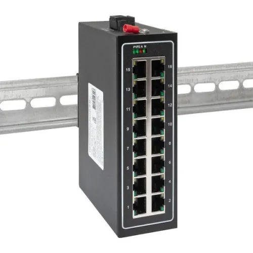 Коммутатор неуправляемый промышленный U-16T 16 портов 10/100Base-T(X) RJ45 монтаж на DIN-рейку TSX EKF TSX-U-16T фото 6