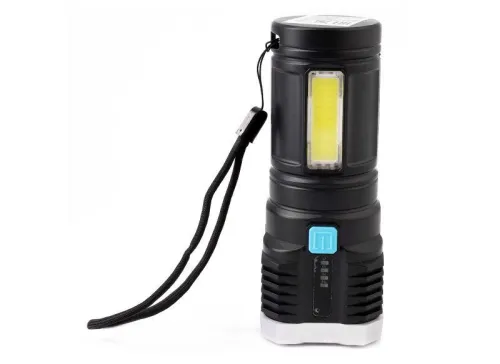Фонарь аккумуляторный LED51525 4В 4LED+COB 3Вт 4 реж. Micro USB черн. (бокс) Ultraflash 15195 фото 2
