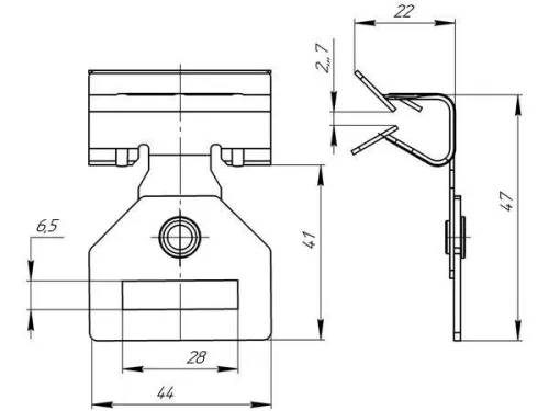 Зажим балочный 8-14мм под перфоленту PROxima EKF ZB8-14-PL фото 2