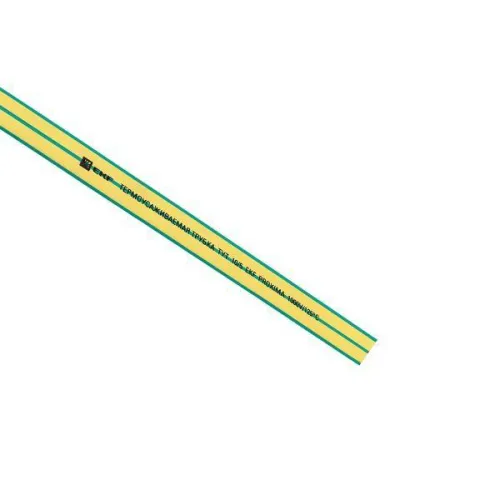 Трубка термоусадочная ТУТ нг 10/5 желт./зел. (уп.100м) EKF tut-10-yg фото 5