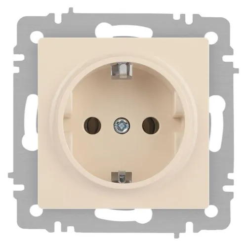 Розетка 1-м СП Accent 6-202-02 16А IP20 250В 2P+E Schuko сл. кость Intro Б0063683