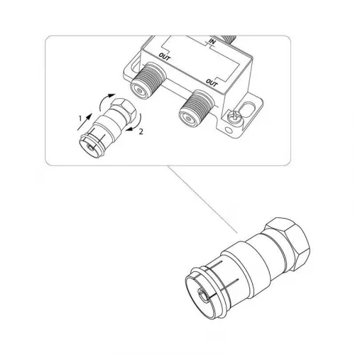 Переход штекер F-гнездо TV PROCONNECT 05-4362-4 фото 4