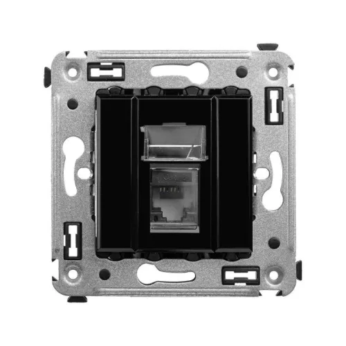 Розетка компьютерная 1-м СП Avanti "Черный квадрат" RJ45 кат.6 DKC 4402293