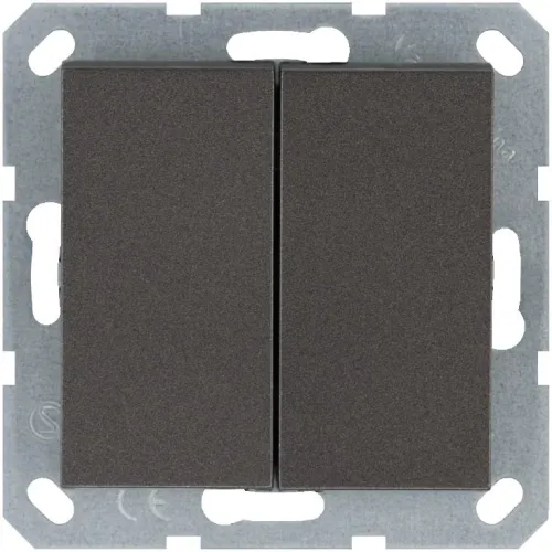 Кнопка 2-кл. 10А IP20 с переключающим контактом механизм мокко Jasmart G3020Z