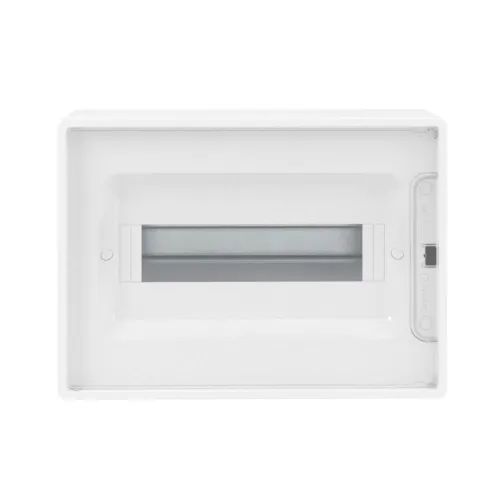 Щиток настенный 12мод. IP41 с прозр. дверцей с 2 шинами PEN на 8+6 отверст. бел. DKC F12W1WT фото 2