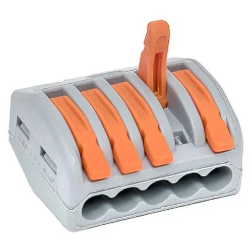 Клемма строительно-монтажная СМК 222-415 с рычагом 5 отверстий (блист.20шт) PROxima EKF plc-smk-415b-20 фото 6