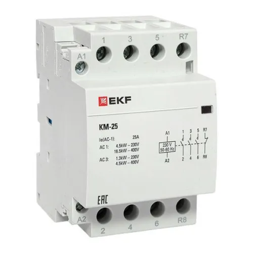 Контактор модульный КМ 25А 3NО+NC (3 мод.) EKF km-3-25-31
