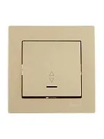 Выключатель проходной с подсветкой VESNA зол. LEZARD 742-3688-114