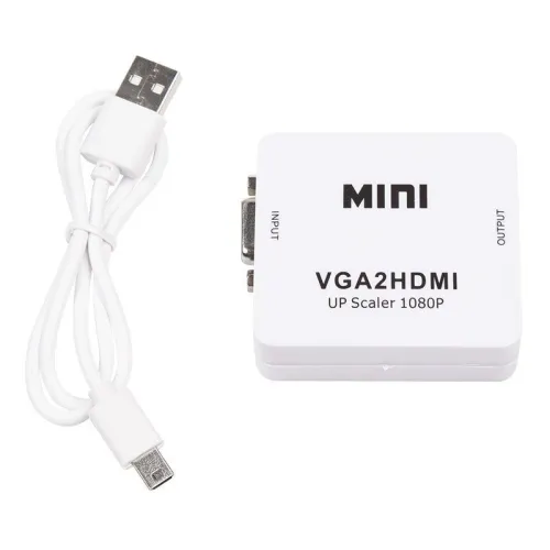 Конвертер VGA + Стерео 3.5мм на HDMI пластик бел. Rexant 17-6930 фото 6