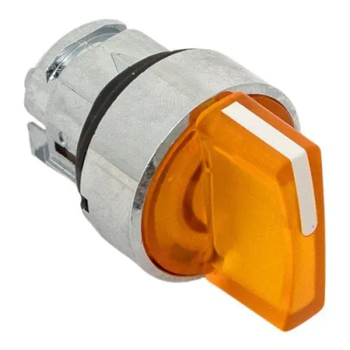 Механизм переключателя исполнительный ХB4 желт. на 3 положения возвратный без фиксации с подсветкой с короткой ручко IP65 EKF XB4BD3L-Y-65 фото 4