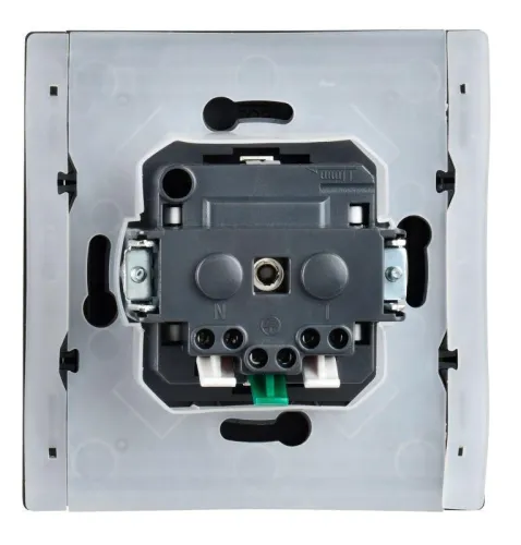 Розетка СП FORTE&PIANO16А IP44 FP519 с заземл. защ. шторки с крышкой безвинт. крепл. сталь IEK FP-R16-16-1-44-K46 фото 3