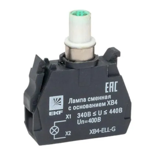 Лампа сменная с основанием XB4 зел. 400В PROxima EKF XB4-ELL-G