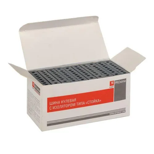 Шина L "фаза" 6х9 8 отверстий серый изолированный корпус на DIN-рейку латунь PROxima EKF sn0-63-8-is фото 8