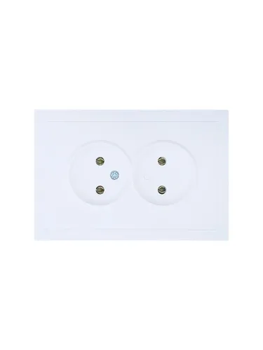 Розетка 2-мест. б/з СП ZIMA IP20 16А ПБТ безвинт. зажим бел. LEZARD 704-0200-128BQC