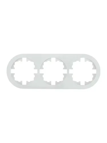 Рамка 3-м OSEN горизонт. круглая бел. LEZARD 744-0200-148