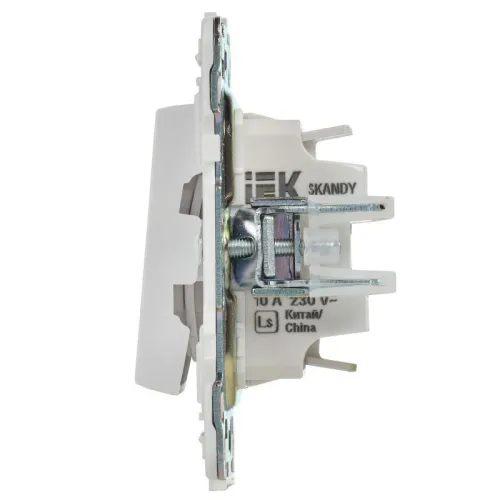 Выключатель 2-кл. SKANDY 10А SK-V04W арктич. бел. IEK SK-V20-0-10-K01 фото 5
