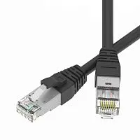 Патч-корд экранированный SLIM CAT6A S/FTP 4х2 28 AWG LSZH 0.3м черн. DKC RN6ASF4503BK-28