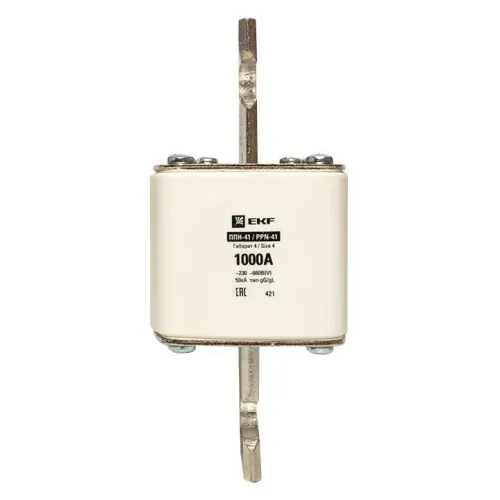Вставка плавкая ППН-41 1250/1000А габарит 4 PROxima EKF fus-41/1250/1000 фото 6