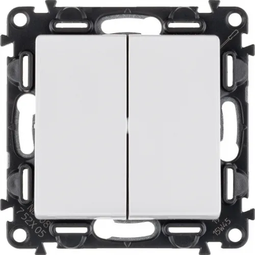 Выключатель 2-кл. СП Valena Life 10А IP20 250В с лицев. панелью безвинтов. зажимы механизм бел. Leg 752405