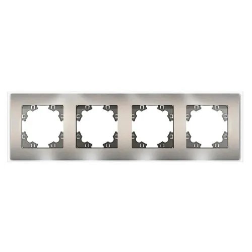 Рамка 4-м Афина стеклянная мокко UNIVersal 2287