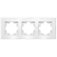 Рамка 3-м Афина стеклянная бел. UNIVersal 2244