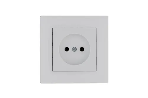 Розетка 1-м Karea RIZZ без заземл. бел. Makel 88001022