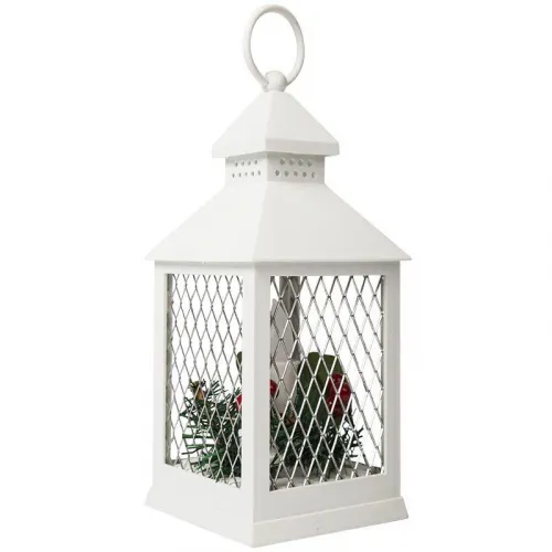 Фонарь декоративный 10.5х10.5х24см тепл. бел. со свечкой корпус бел. Neon-Night 513-042 фото 10