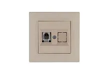 Розетка компьютерная CAT 5+гнездо Karea RIZZ крем Makel 88010035