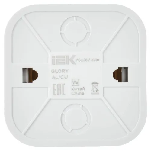 Розетка ОП GLORY РСш20-2-ХШм 10А без заземл. защ. шторки шампань матов. IEK ERH13-K37M-10 фото 4