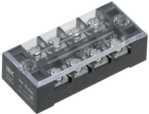 Блок зажимов БЗН ТВ-2504 2.5кв.мм 25A 4 пары IEK YZN41-04-002-K02