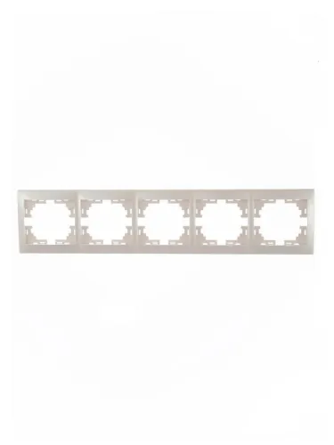 Рамка 5-м Mira горизонт. без вставки жемчуж./бел. перламутр. LEZARD 701-3000-150