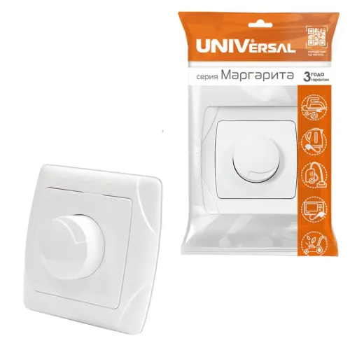 Светорегулятор СП 500Вт Маргарита бел. UNIVersal М0101 фото 3