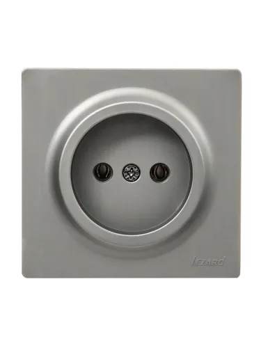 Розетка 1-мест. без заземл. LETO ПБТ платина LEZARD 752-3500-121B