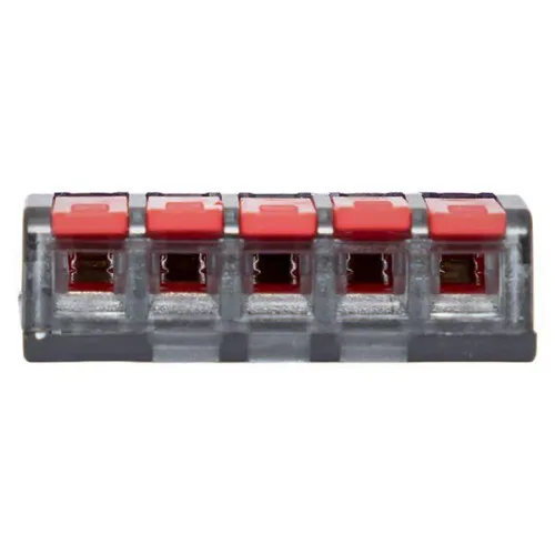 Клемма строительно-монтажная СМК 221-415 с рычагом 5 отверстий 0.2-4.0кв.мм (блист.20шт) PROxima EKF plc-smk-221-415b-20 фото 7