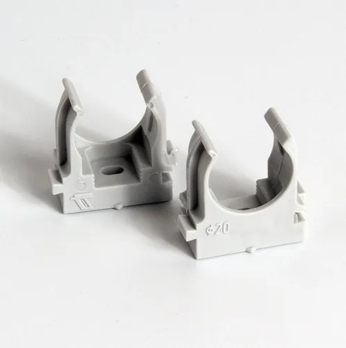 Держатель для труб (клипса) d20мм для монтажн. пистолета сер. (уп.100шт) TOKOV ELECTRIC TKE-LC-20-ZP-C06/100