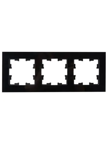 Рамка 3-м BRITE РУ-3-2-БрЧ стекло черн. IEK BR-M32-G-K02 фото 5