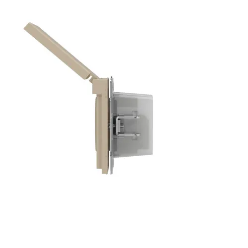 Розетка силовая KANT IP44 2P+E защ. шторки с крышкой ванильн. марципан DKC 7015013 фото 4