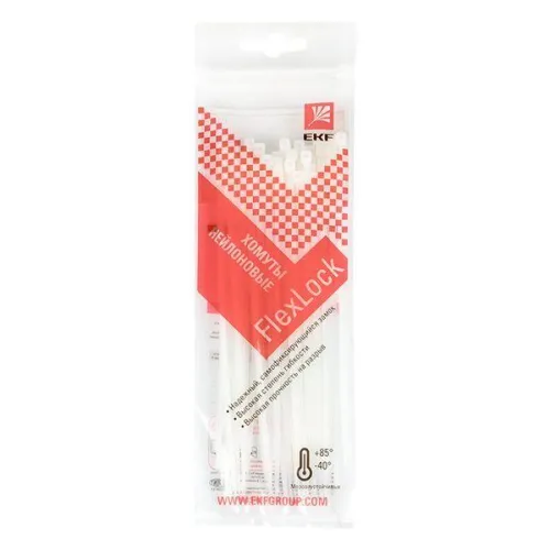 Хомут P6.6 2.5х150 FlexLock стандартный бел. (уп.100шт) PROxima EKF plc-fl-ctsw-2.5x150 фото 4