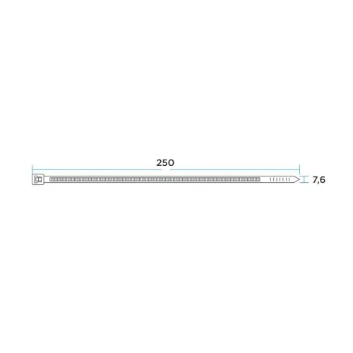 Хомут кабельный 7.6х250 нейл. бел. (уп.100шт) Rexant 07-0252 фото 4
