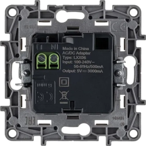 Устройство зарядное Etika с 2-мя USB разъемами C и C 240В/5В 3000мА сл. кость IEK 672335 фото 3