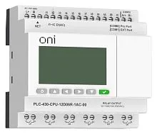 Модуль ЦПУ ПЛК 430 12 DI 6 RO 220В AC с Ethernet портом с экраном ONI PLC-430-CPU-12D06R-1AC-00