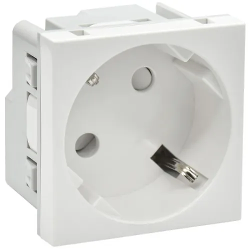 Розетка PRIMER 45град. с заземл. защ. шторки винт. зажим РКС-20-30-П-45 бел. IEK PR-KK40D-RSZH-2-2-45-K01