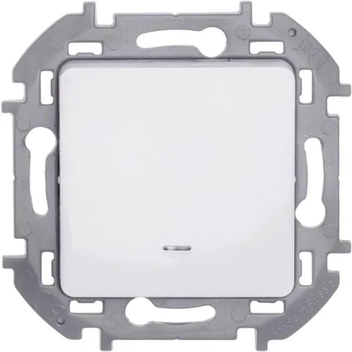 Выключатель 1-кл. Inspiria 10А IP20 250В 10AX с подсветкой/индикацией механизм бел. IEK 673610 фото 4