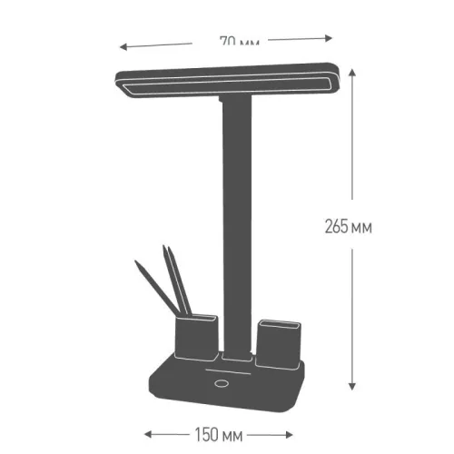 Светильник светодиодный настольный UF-814 C01 9Вт аккум. димм. смена цвет. темп. бел. Ultraflash 15167 фото 10