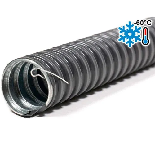 Металлорукав в ПВХ изоляции МРПИ НГ 20 УХЛ1 d20мм с протяжкой морозостойкий черн. (уп.50м) ГОФРОМАТИК zeta42333